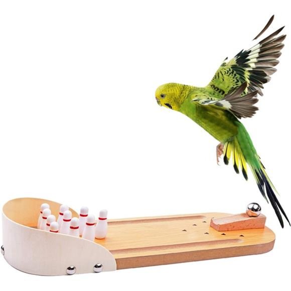 Table Top Mini Bowling Game Set-Tabletop Wooden Board Mini Arcade Desktop - Picture 3 of 6